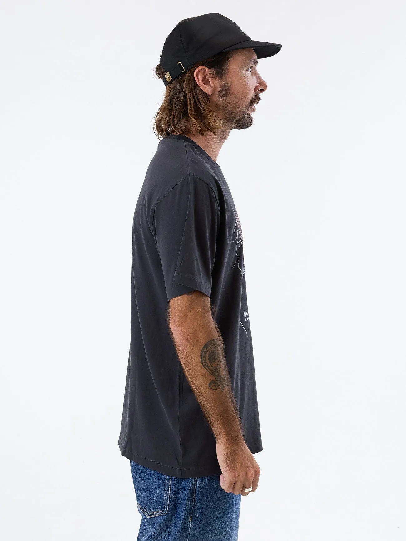 Departed Flight Merch Fit Tee - Washed Black sold by Thrills product image thumbnail 3