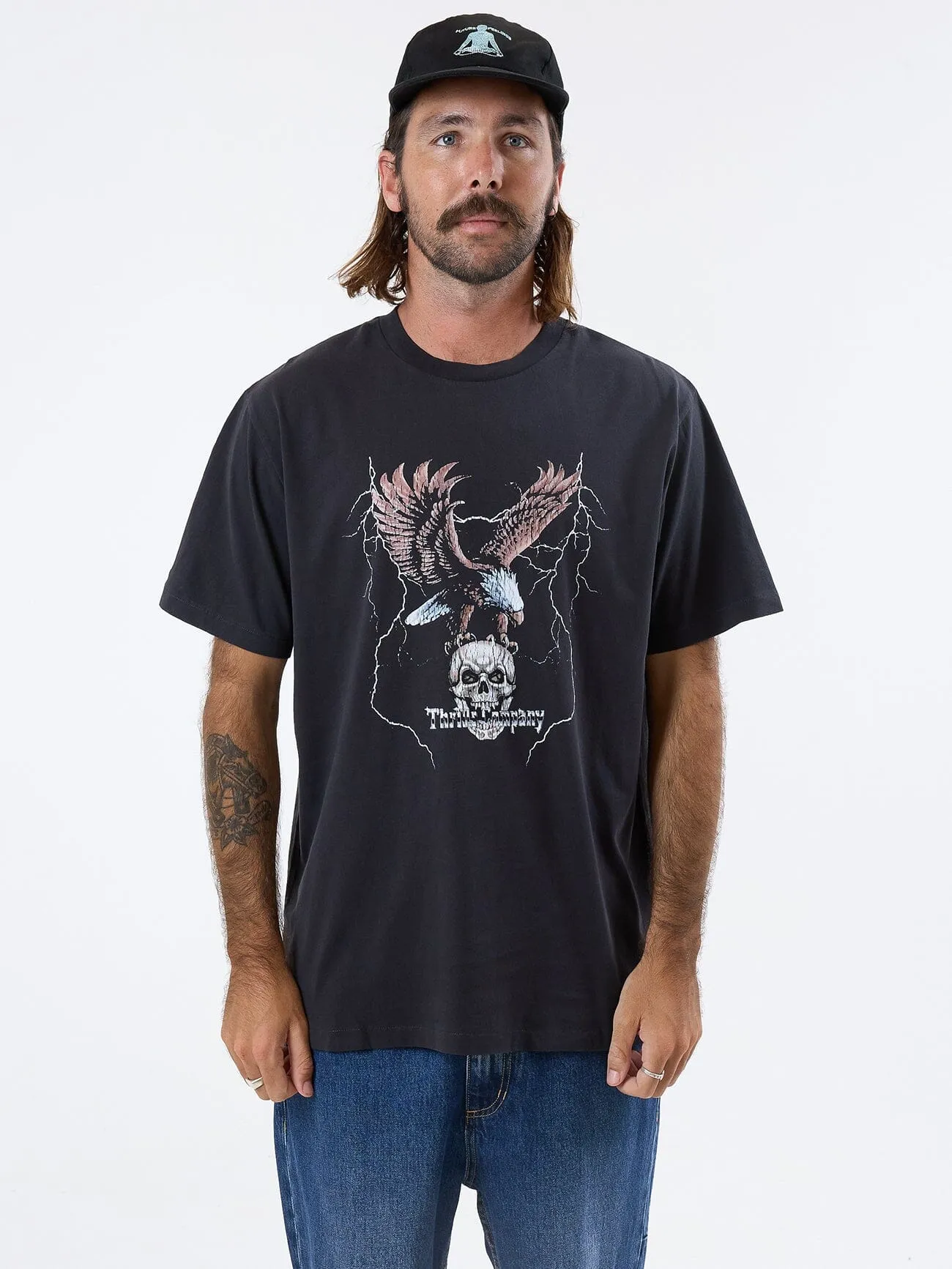 Departed Flight Merch Fit Tee - Washed Black sold by Thrills