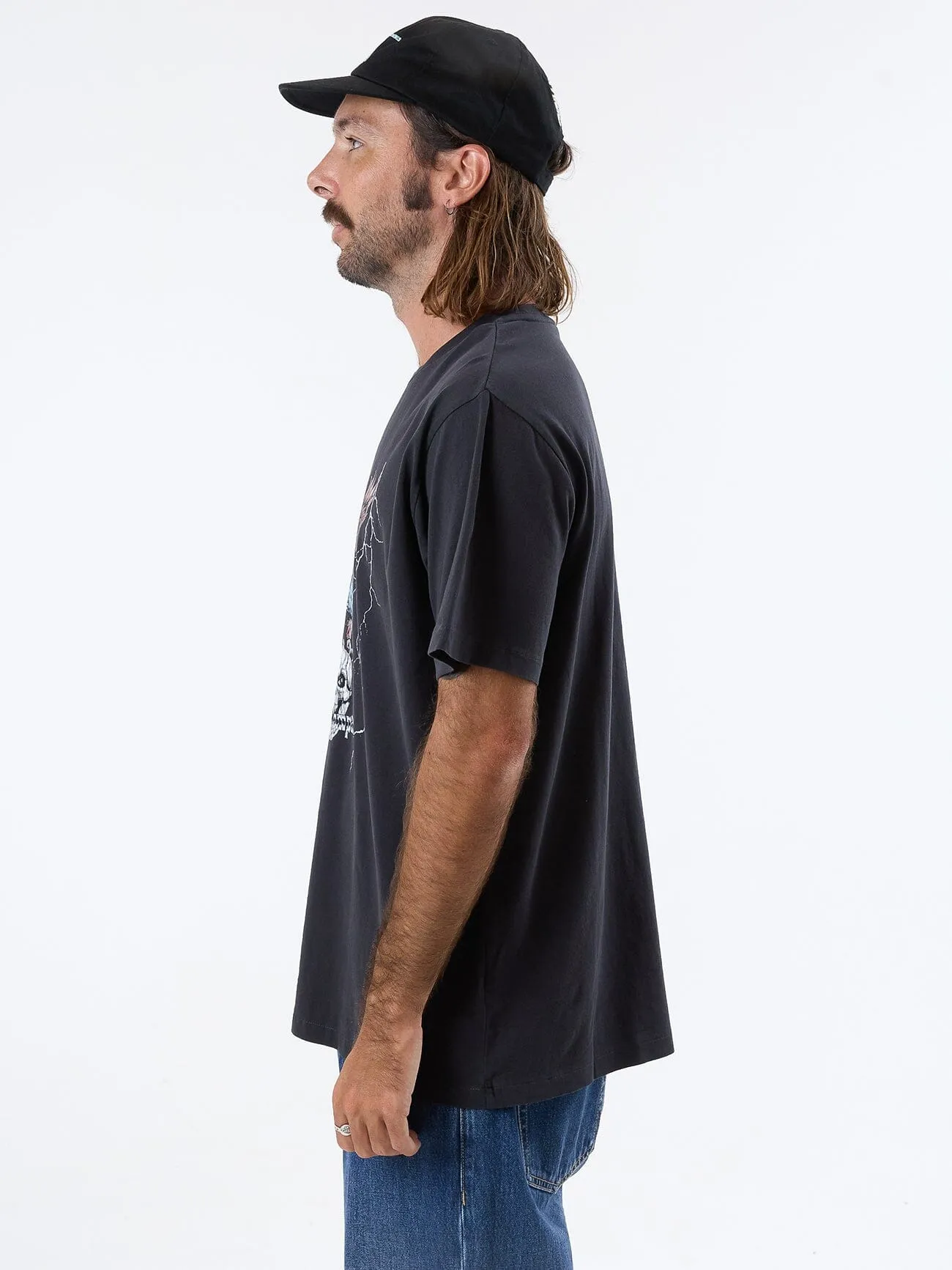 Departed Flight Merch Fit Tee - Washed Black sold by Thrills product image thumbnail 4
