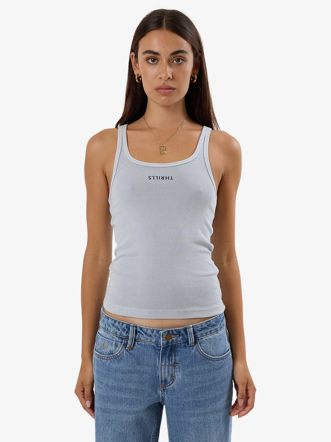 Minimal Thrills Scoop Tank - Iceberg sold by Thrills