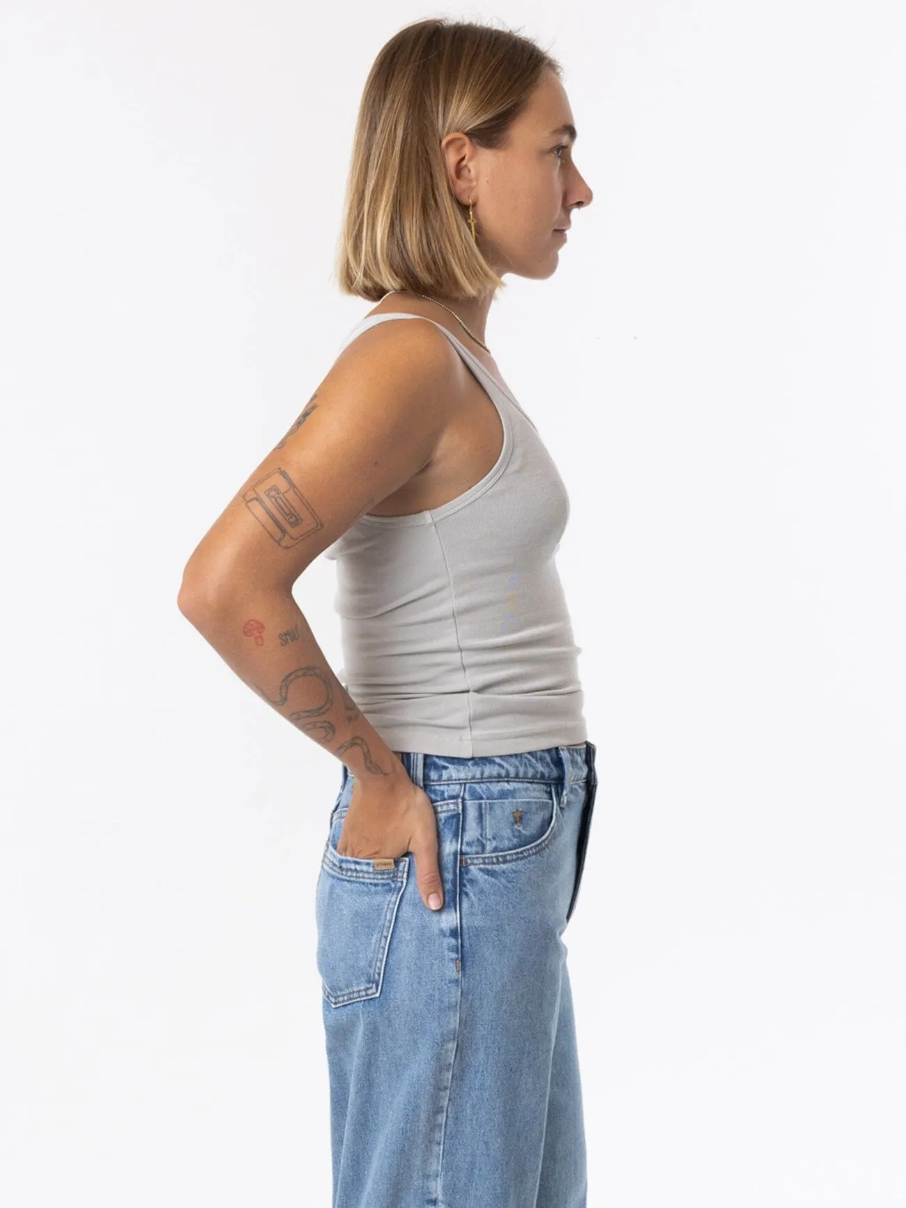 Minimal Thrills Scoop Tank - Oyster Grey sold by Thrills product image thumbnail 4