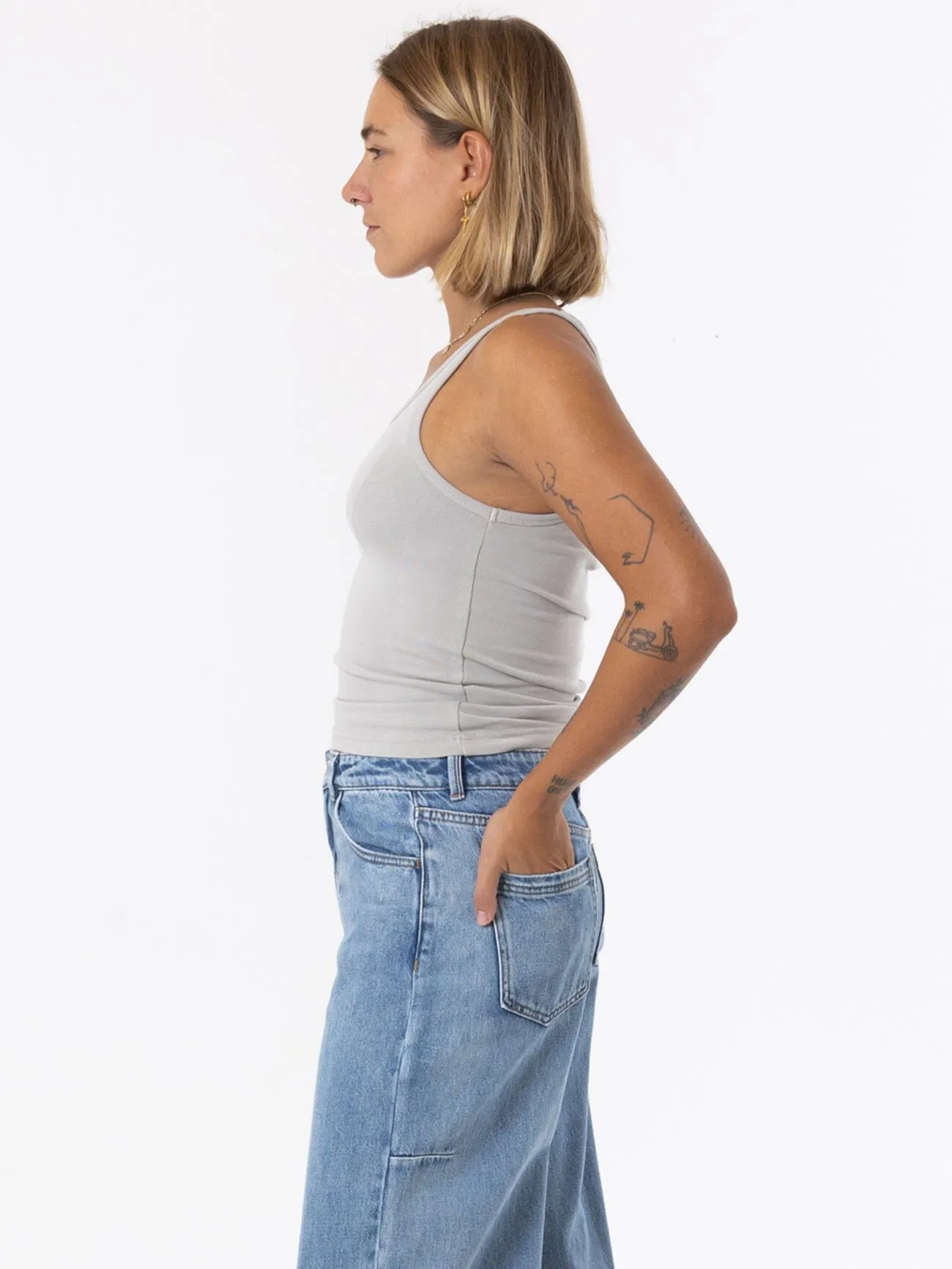 Minimal Thrills Scoop Tank - Oyster Grey sold by Thrills product image thumbnail 3