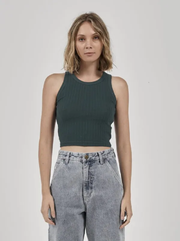 Hard Yakka x Thrills Singlet - Yakka Green sold by Thrills