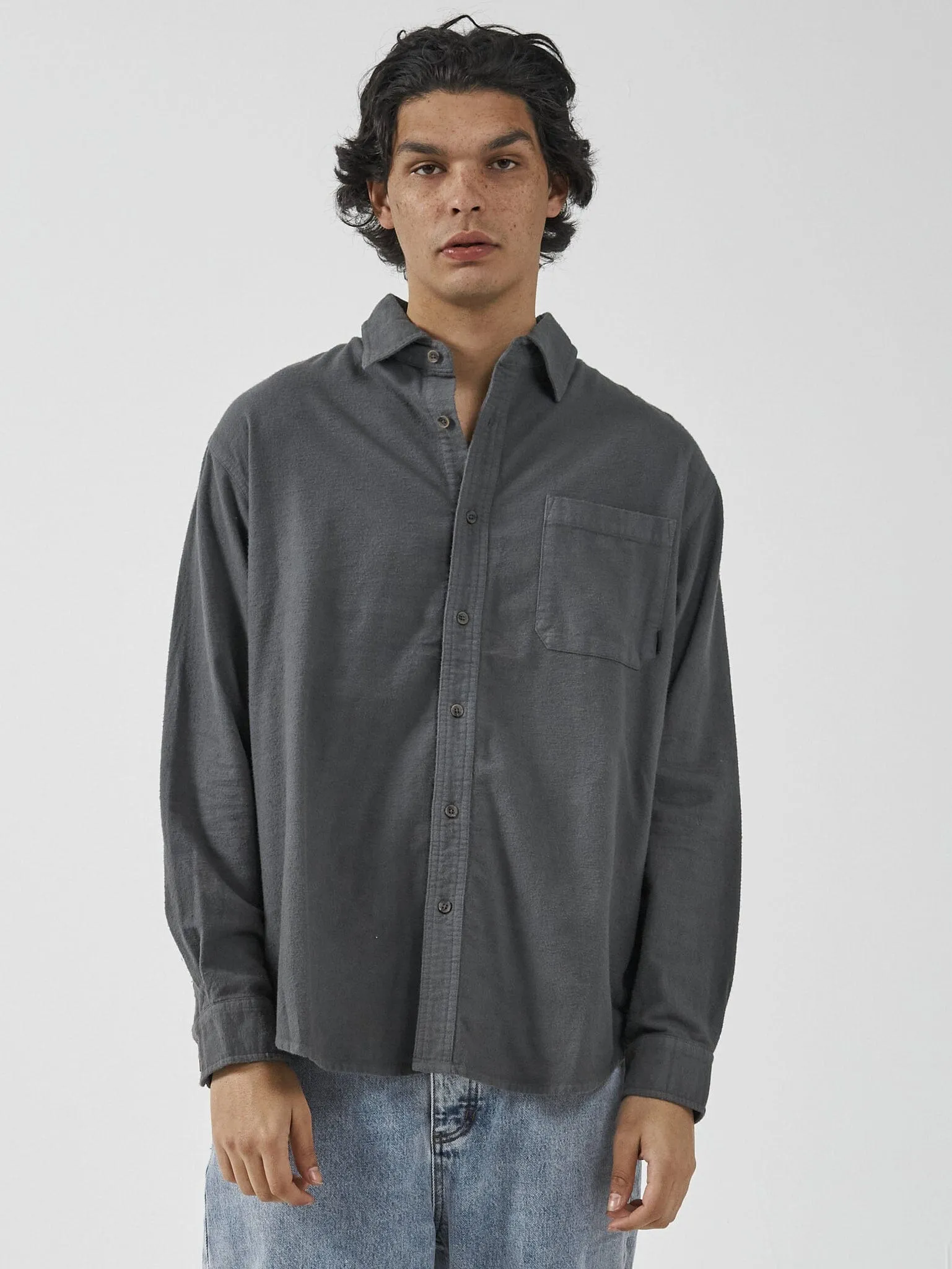 Ops Oversized Long Sleeve Flannel Shirt - Chic Green sold by Thrills product image thumbnail 4