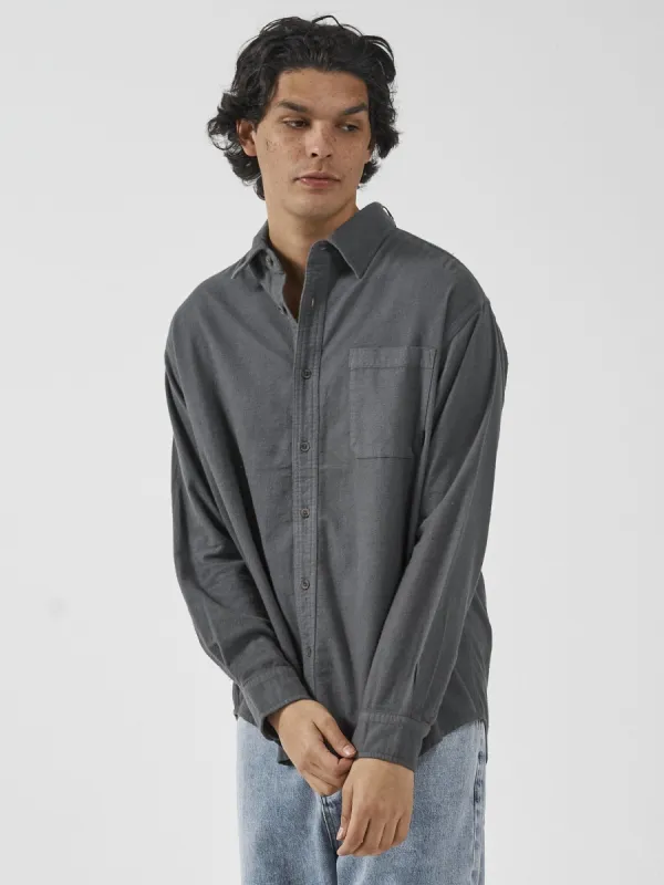 Ops Oversized Long Sleeve Flannel Shirt - Chic Green sold by Thrills