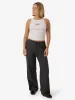 Thrills Workwear Embro Curve Tank - White Marle sold by Thrills