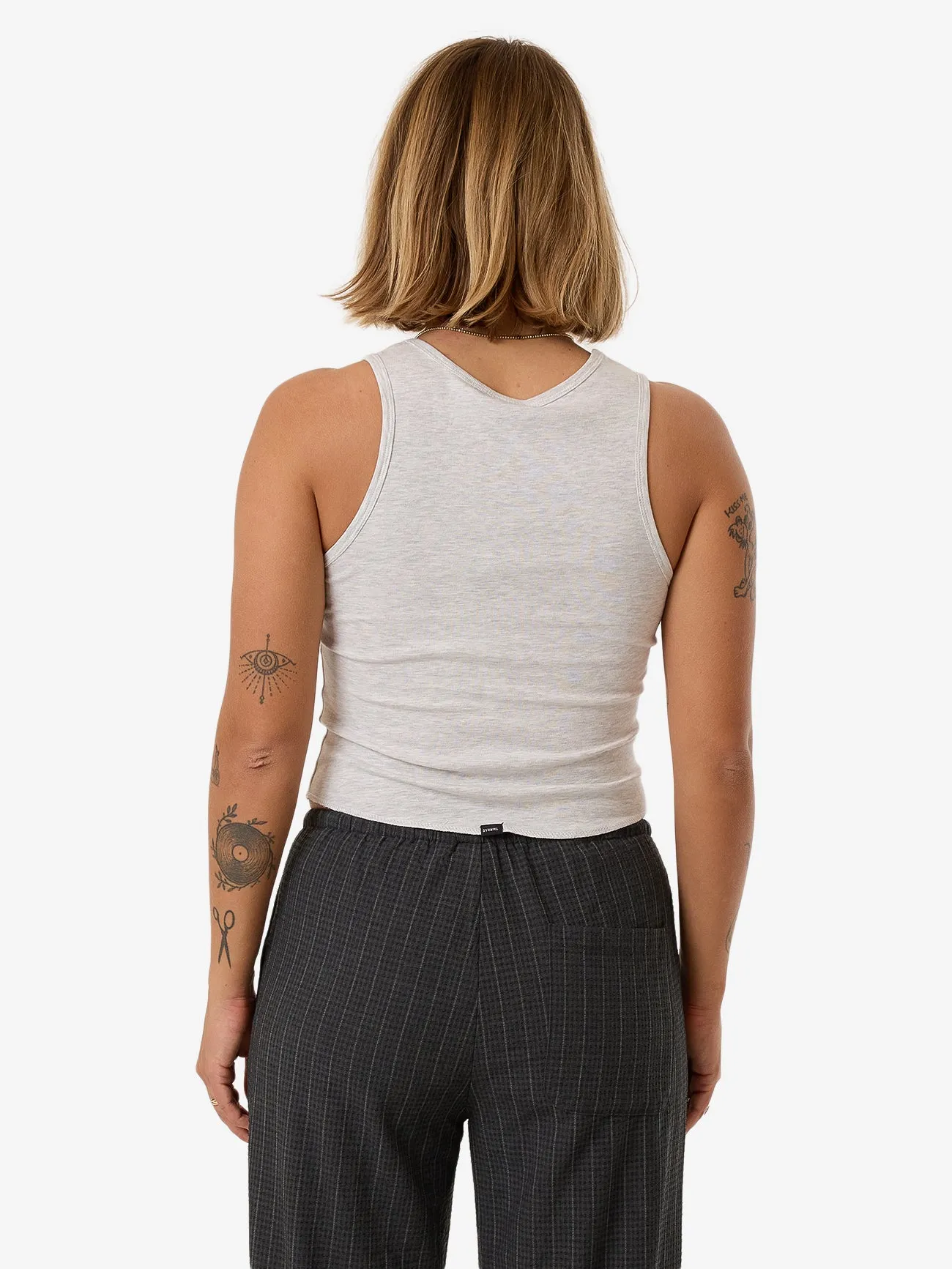 Thrills Workwear Embro Curve Tank - White Marle sold by Thrills product image thumbnail 2