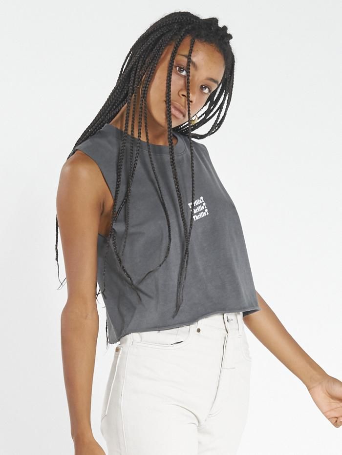 Thrills Unlimited Crop Muscle - Merch Black sold by Thrills product image thumbnail 2