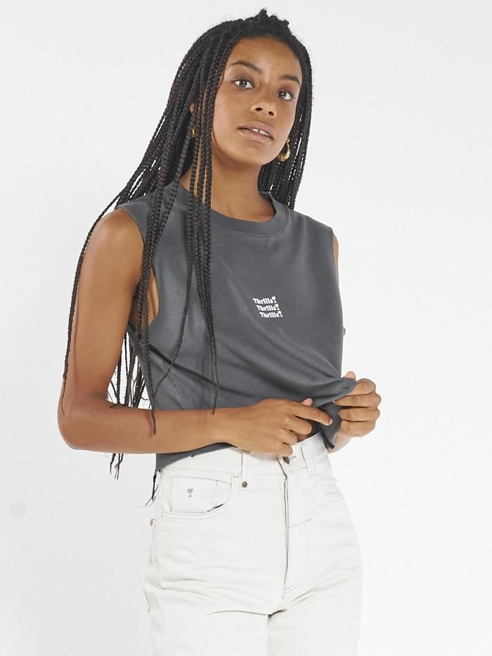 Thrills Unlimited Crop Muscle - Merch Black sold by Thrills product image thumbnail 5