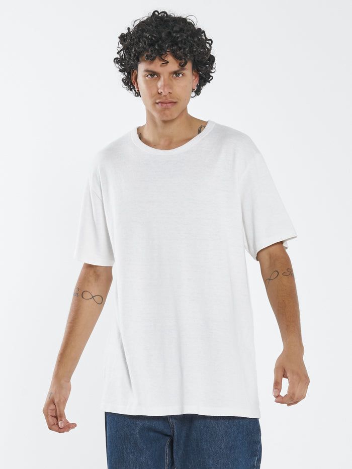 Hemp Thrills Embro Merch Fit Tee - Dirty White sold by Thrills