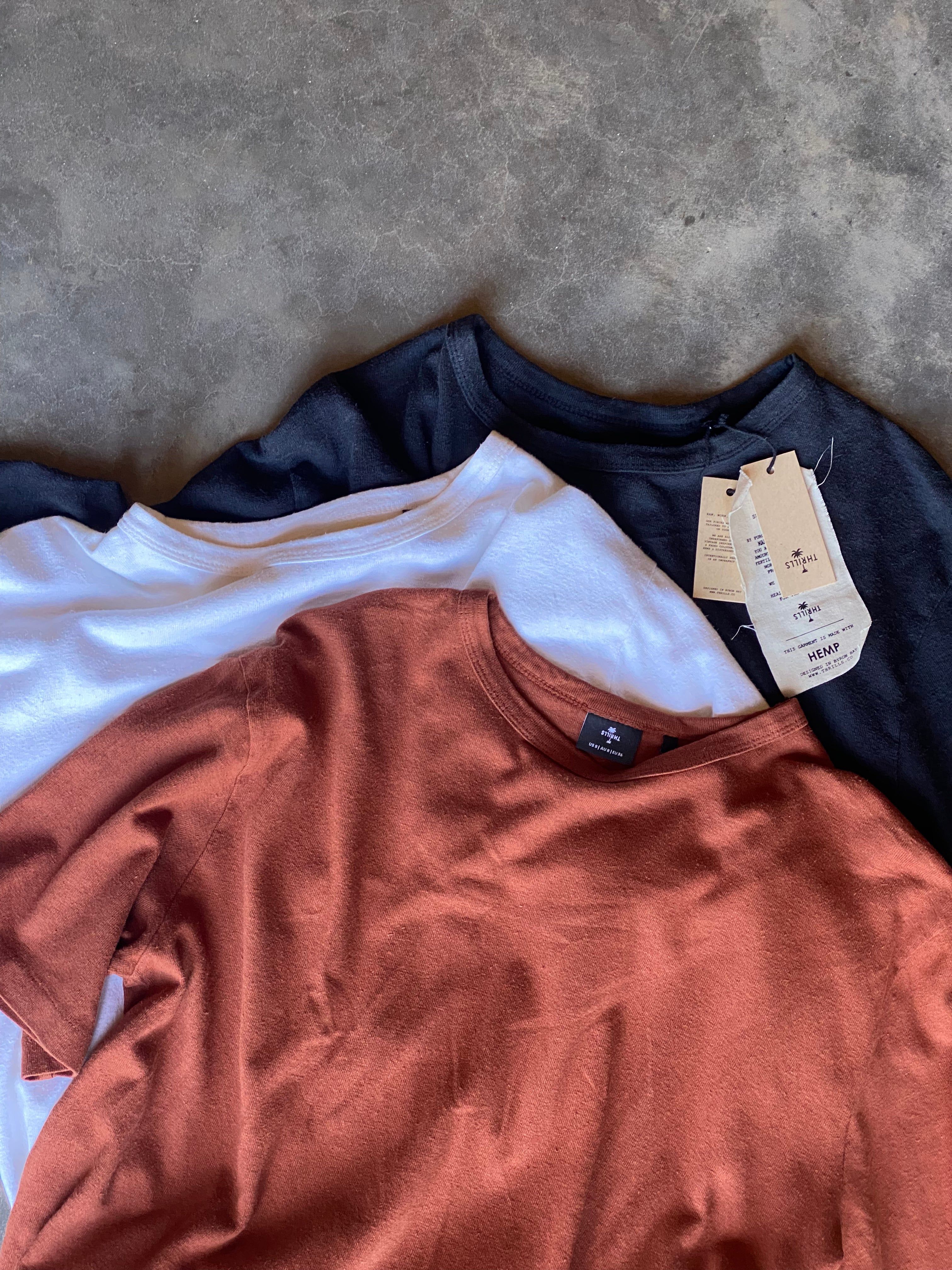 Hemp Thrills Embro Merch Fit Tee - Dirty White sold by Thrills product image thumbnail 4