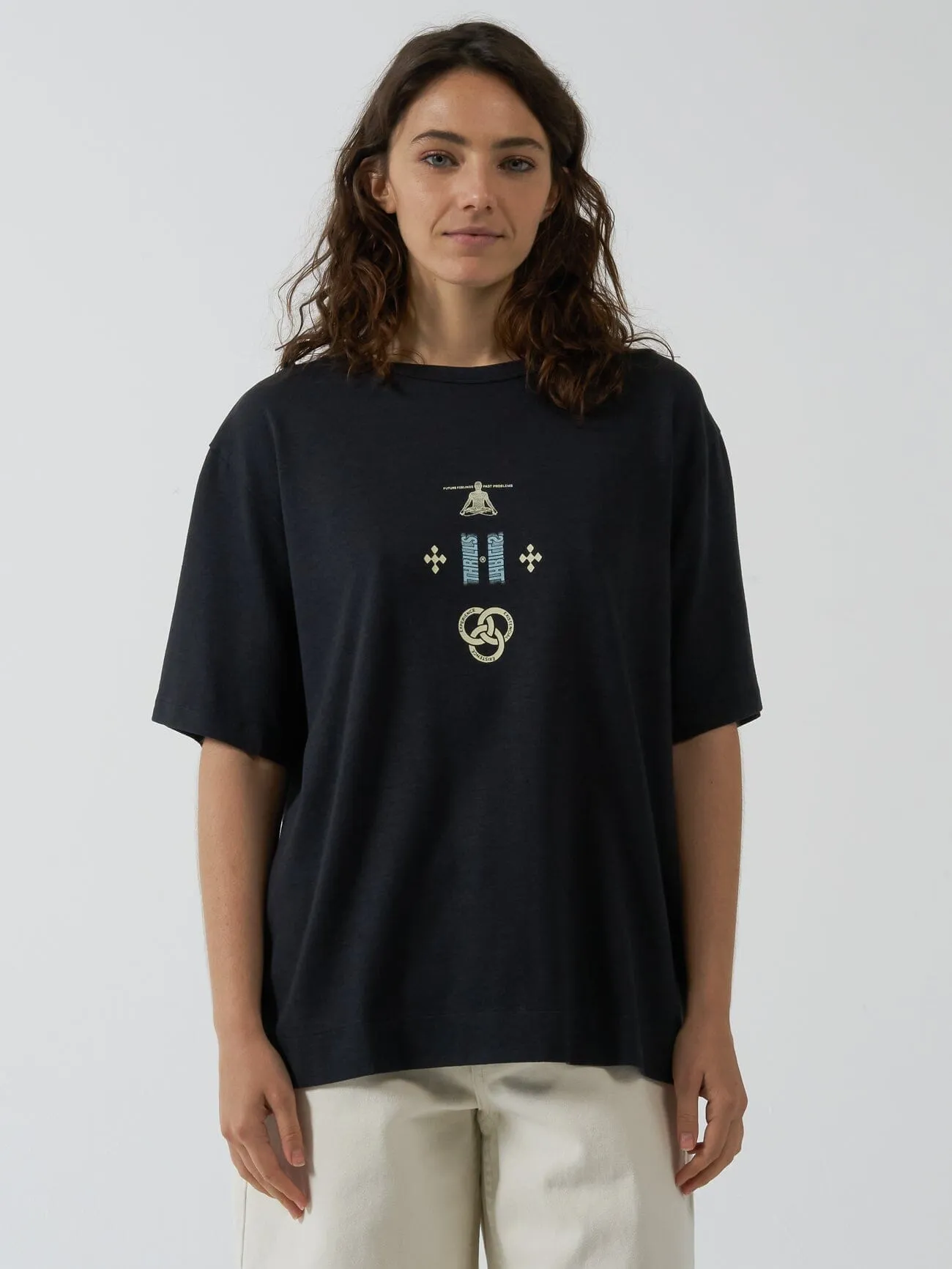 Levitation Hemp Box Tee - Washed Black sold by Thrills