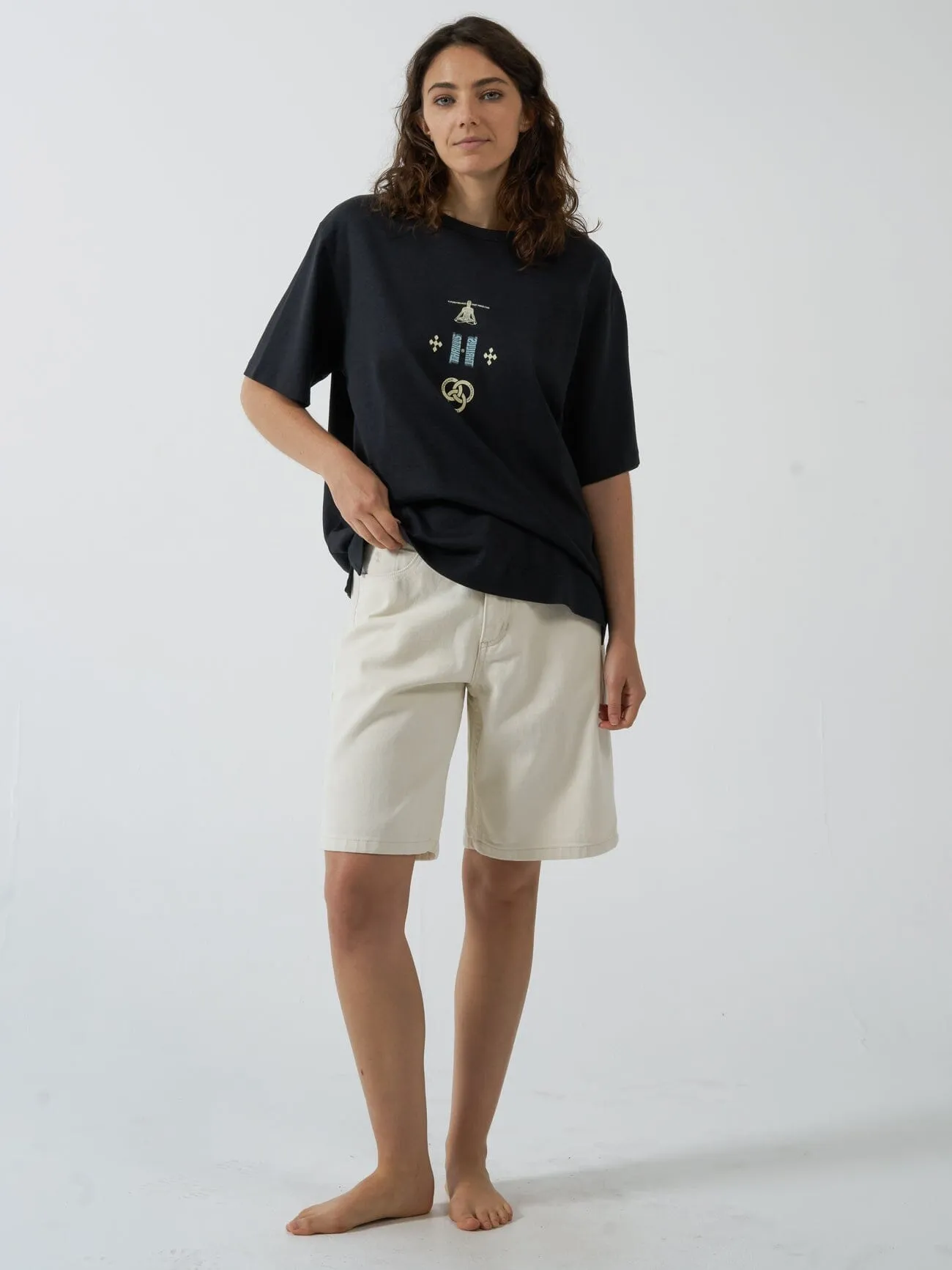 Levitation Hemp Box Tee - Washed Black sold by Thrills product image thumbnail 5