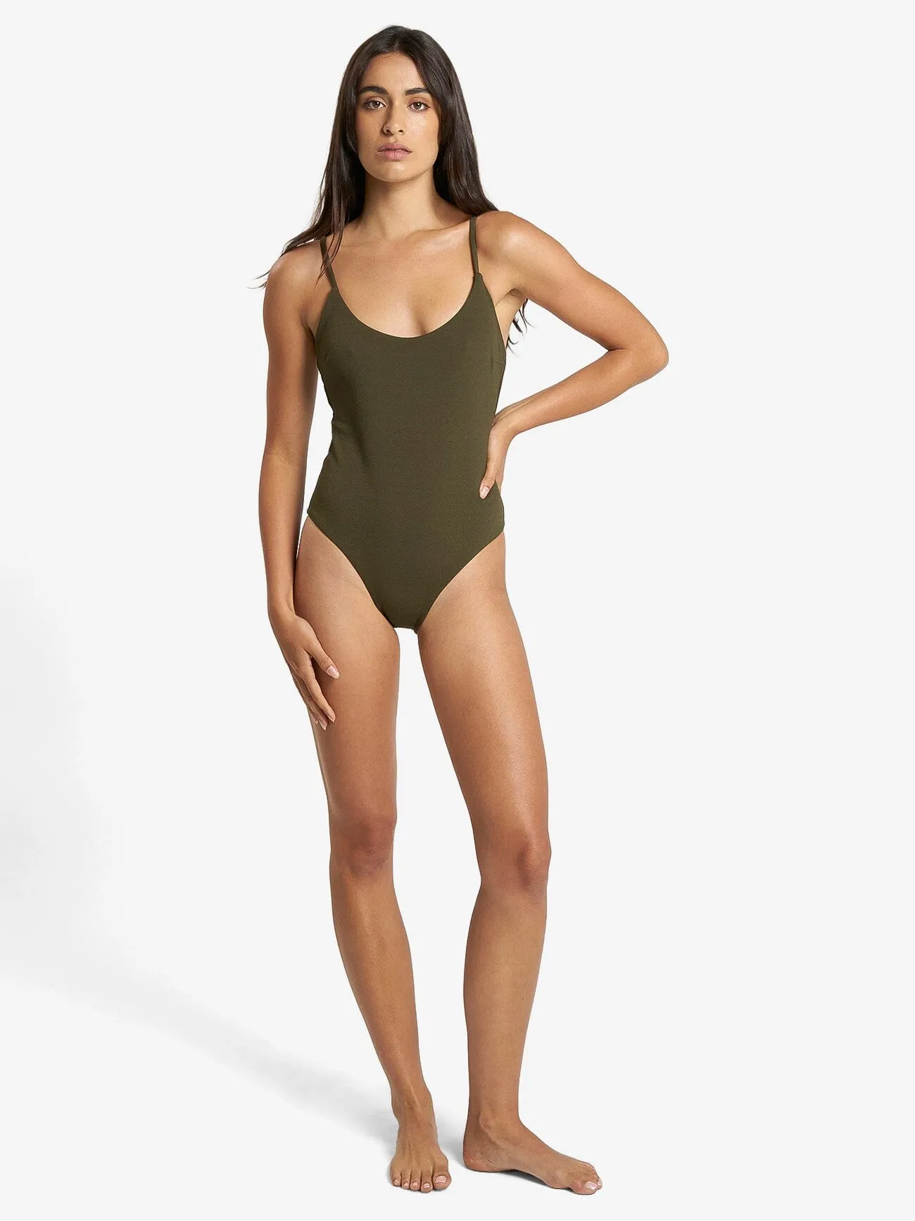 Adira Classic V-Neck One Piece - Tarmac sold by Thrills product image thumbnail 5