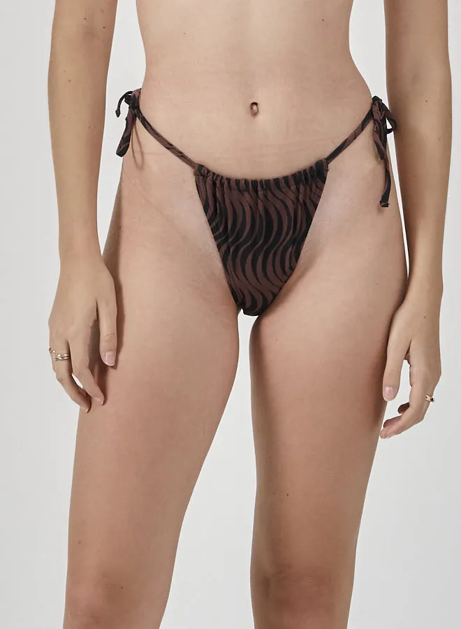 Paradise On Repeat String Bikini Pant - Washed Cocoa sold by Thrills
