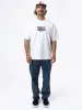 Full Ride Box Fit Oversize Tee - White Marle sold by Thrills