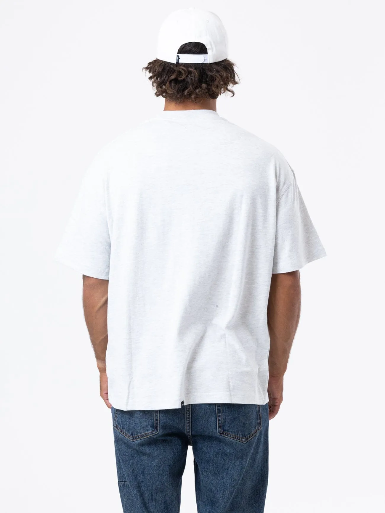 Full Ride Box Fit Oversize Tee - White Marle sold by Thrills product image thumbnail 2