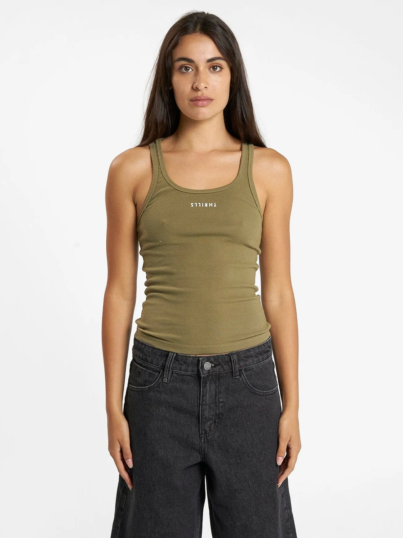 Minimal Thrills Scoop Tank - Aloe sold by Thrills