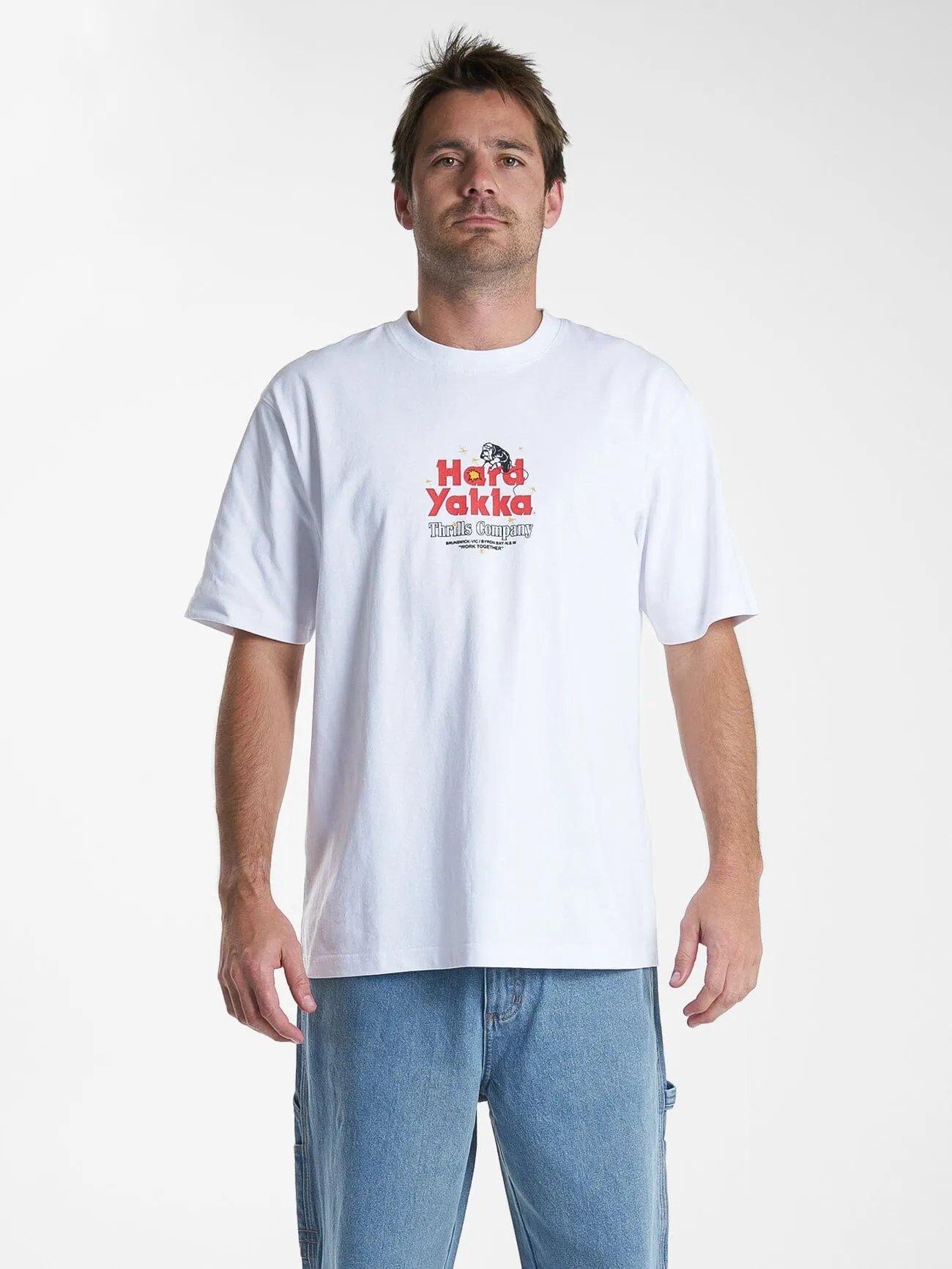 Hard Yakka X Thrills Blacksmith Oversize Tee - White sold by Thrills product image thumbnail 2