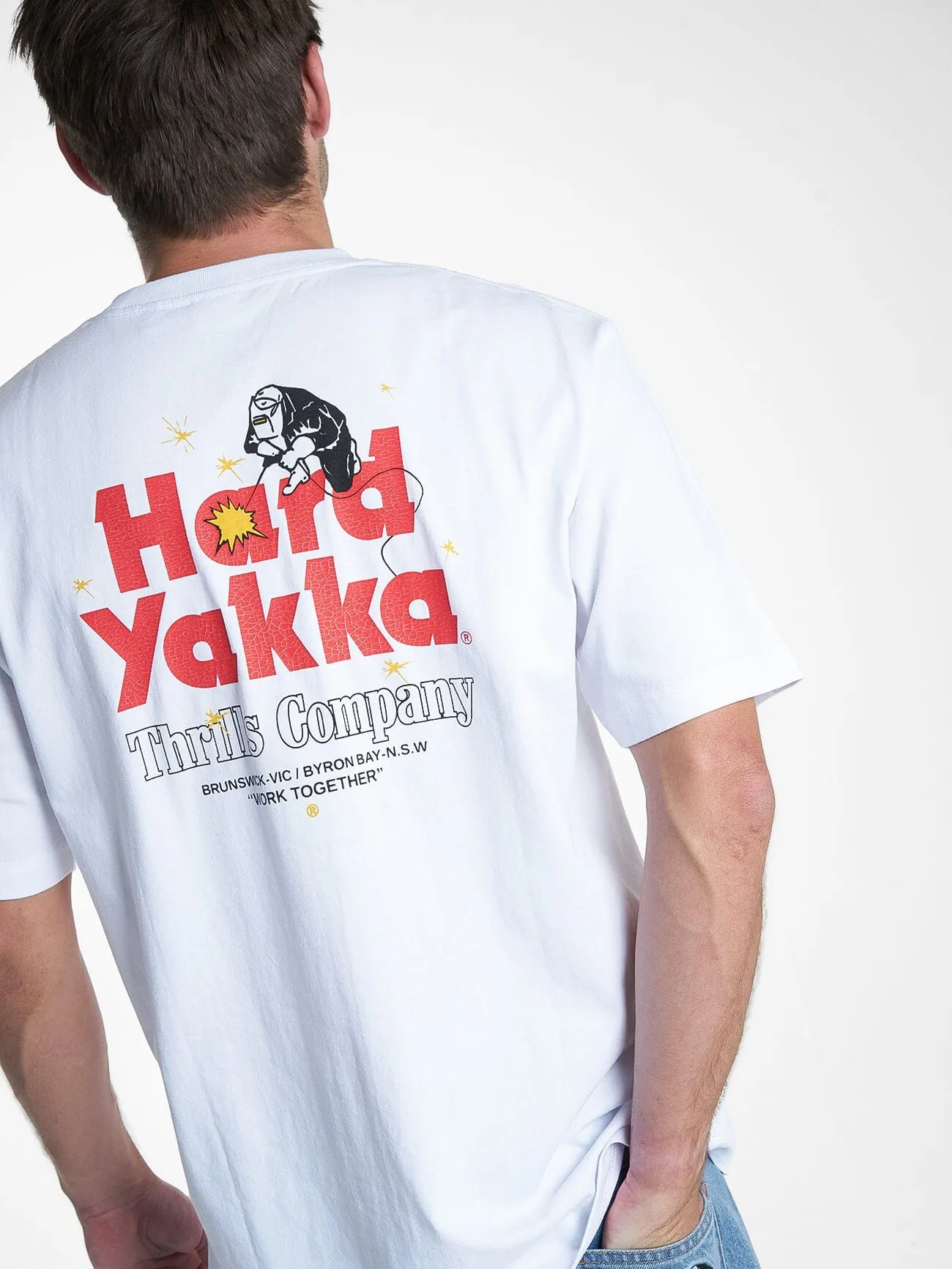 Hard Yakka X Thrills Blacksmith Oversize Tee - White sold by Thrills product image thumbnail 3