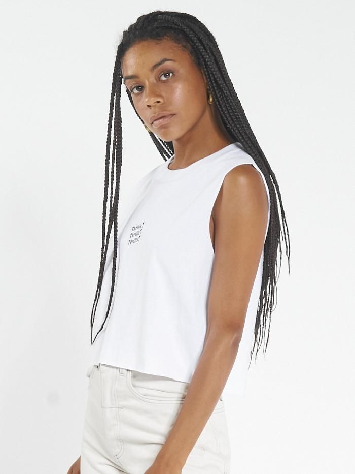 Thrills Unlimited Crop Muscle - White sold by Thrills product image thumbnail 3