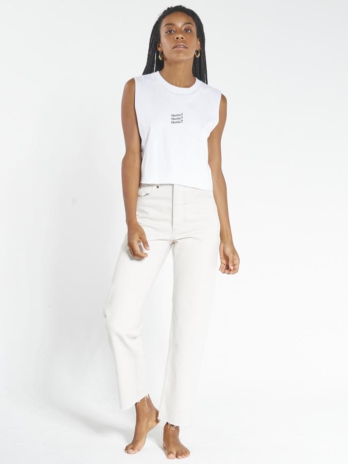 Thrills Unlimited Crop Muscle - White sold by Thrills product image thumbnail 4