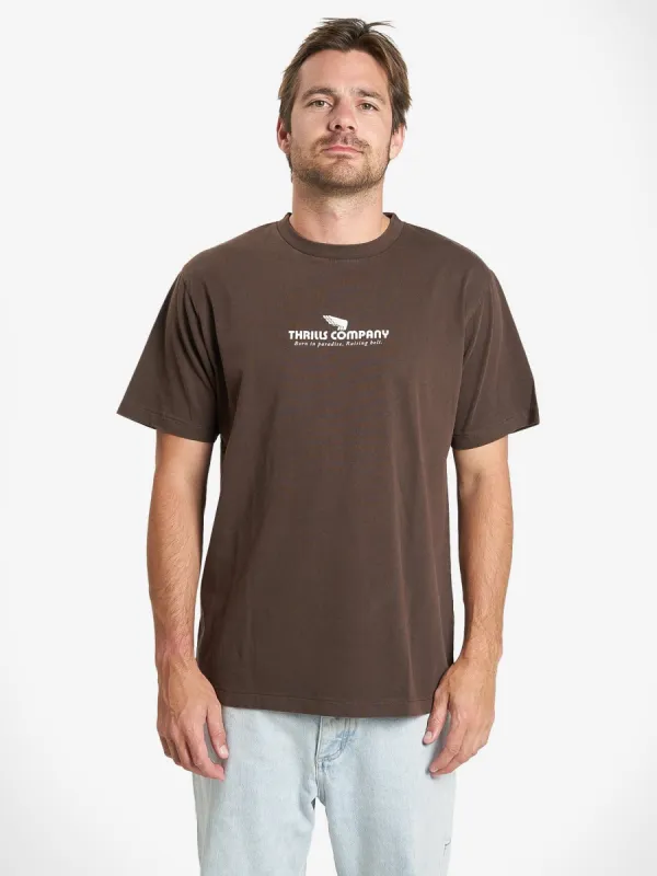 Hell Raising Merch Fit Tee - Postal Brown sold by Thrills