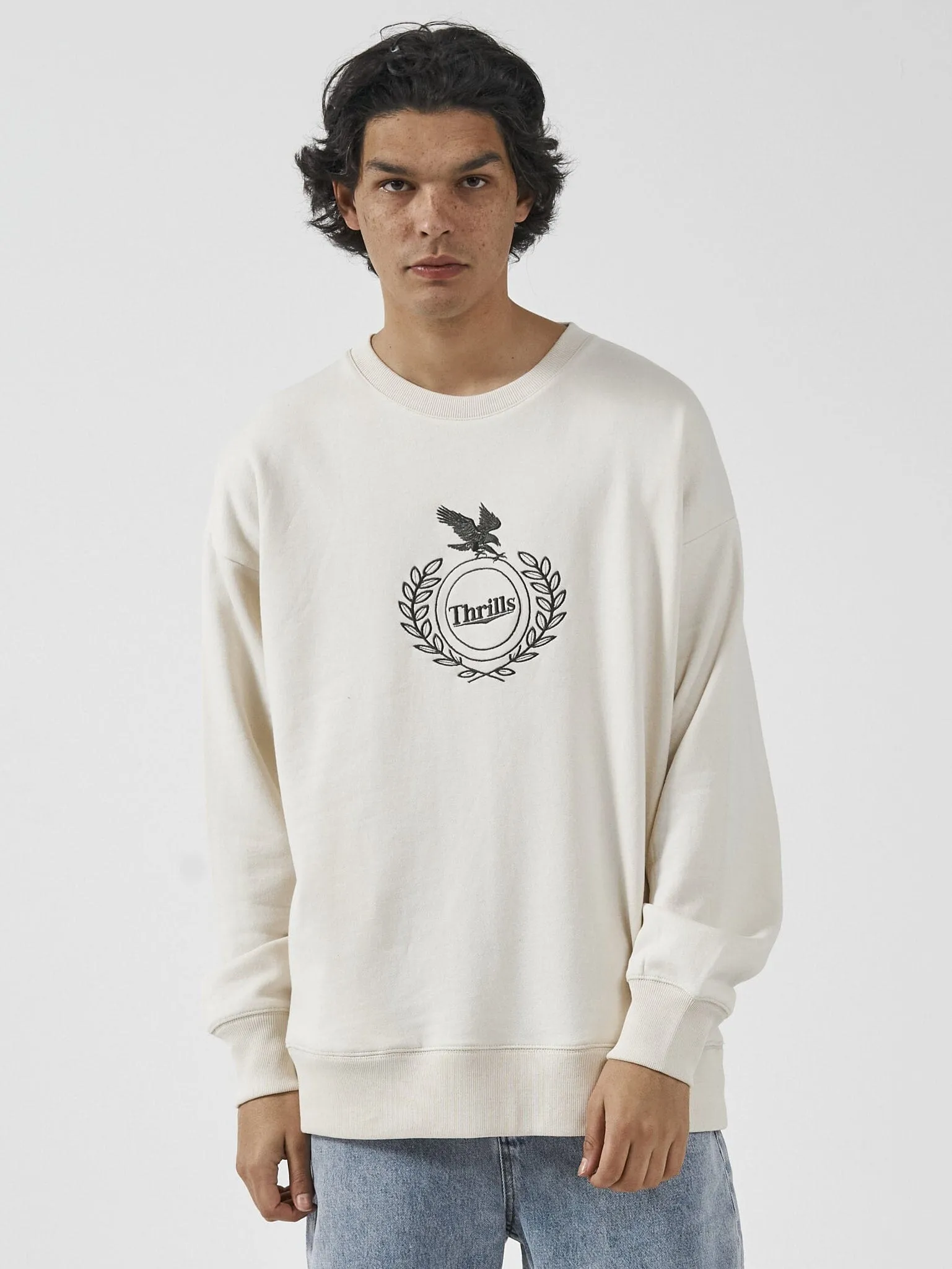 Engineered For Speed Slouch Crew Neck Fleece - Unbleached sold by Thrills product image thumbnail 4