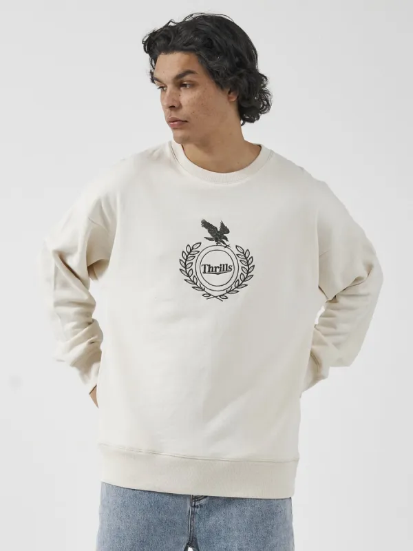 Engineered For Speed Slouch Crew Neck Fleece - Unbleached sold by Thrills