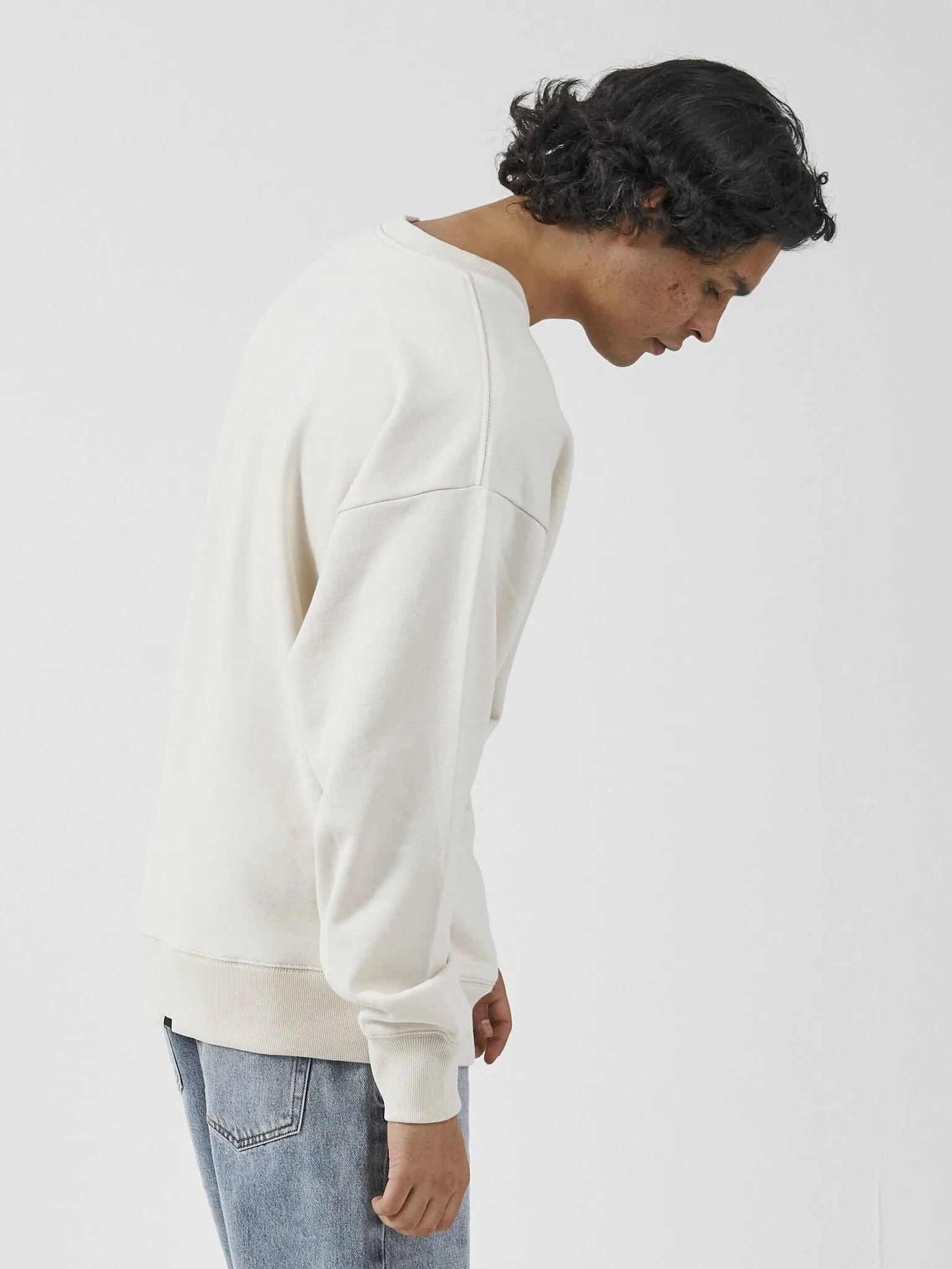 Engineered For Speed Slouch Crew Neck Fleece - Unbleached sold by Thrills product image thumbnail 2