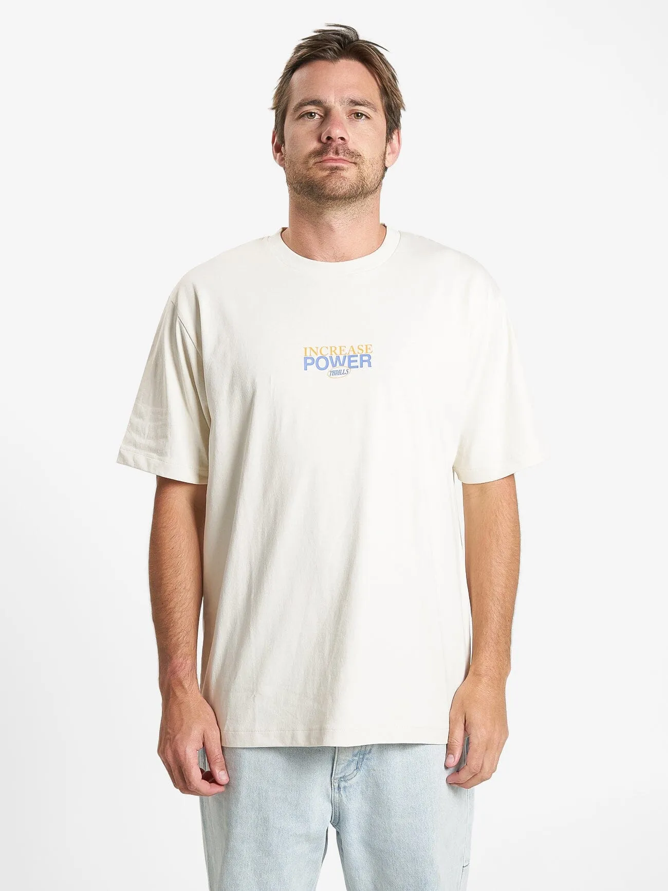 Increased Power Oversized Fit Tee - Heritage White sold by Thrills