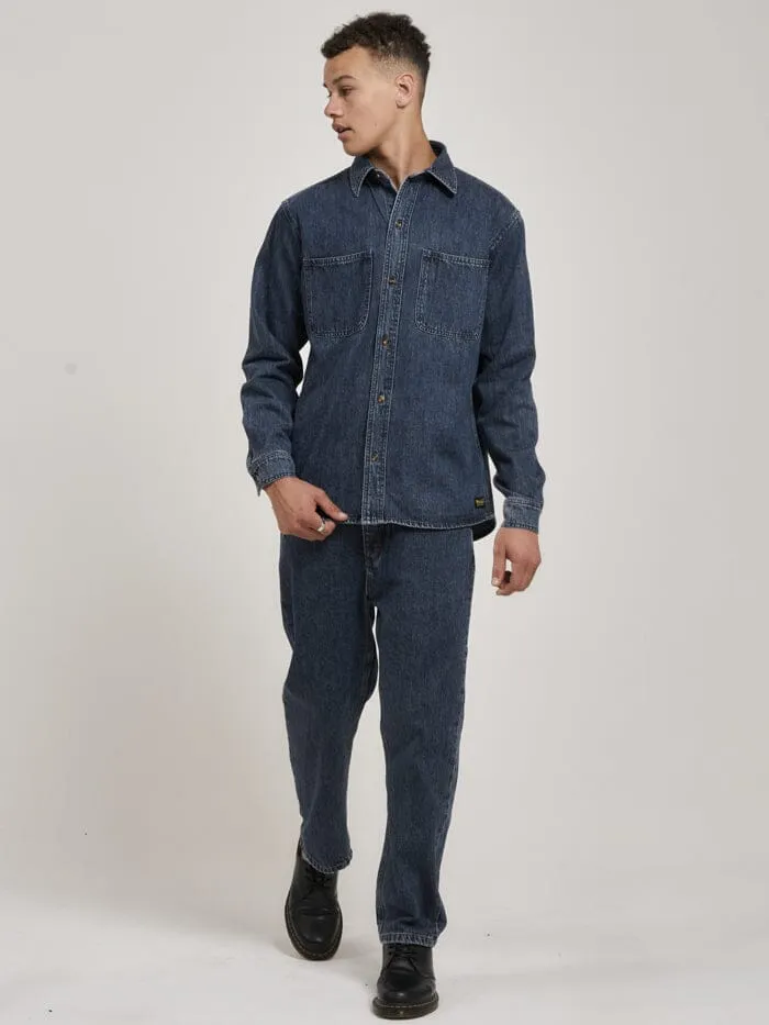 Thrills Union Long Sleeve Work Shirt - Worn In Blue sold by Thrills product image thumbnail 4