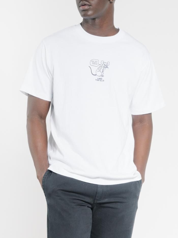 Stinkin Rat Merch Fit Tee - White sold by Thrills