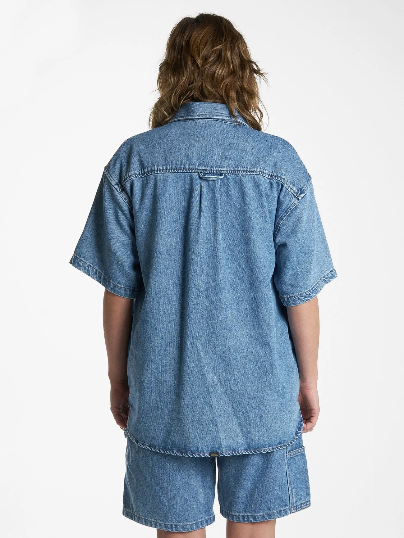 Hard Yakka X Thrills Short Sleeve Overshirt - Drill Blue sold by Thrills product image thumbnail 3