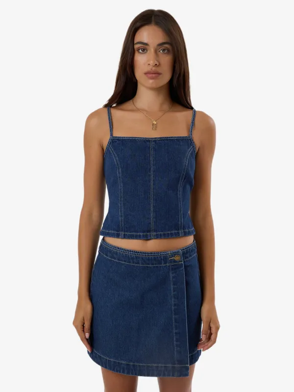 Rory Denim Top - Union Blue sold by Thrills