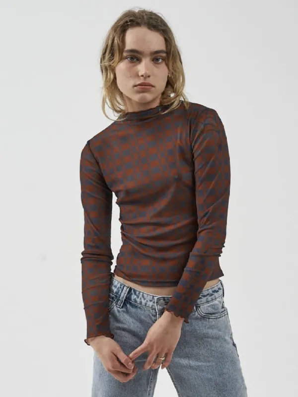 Revel Mesh Turtleneck - Navy sold by Thrills