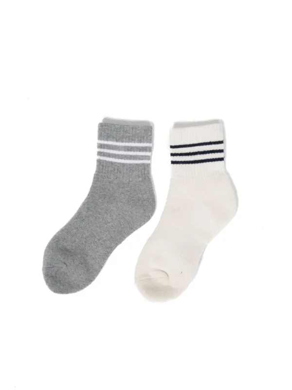 Coat Of Thrills 2 Pack Sock - Heritage White-Grey Marle sold by Thrills