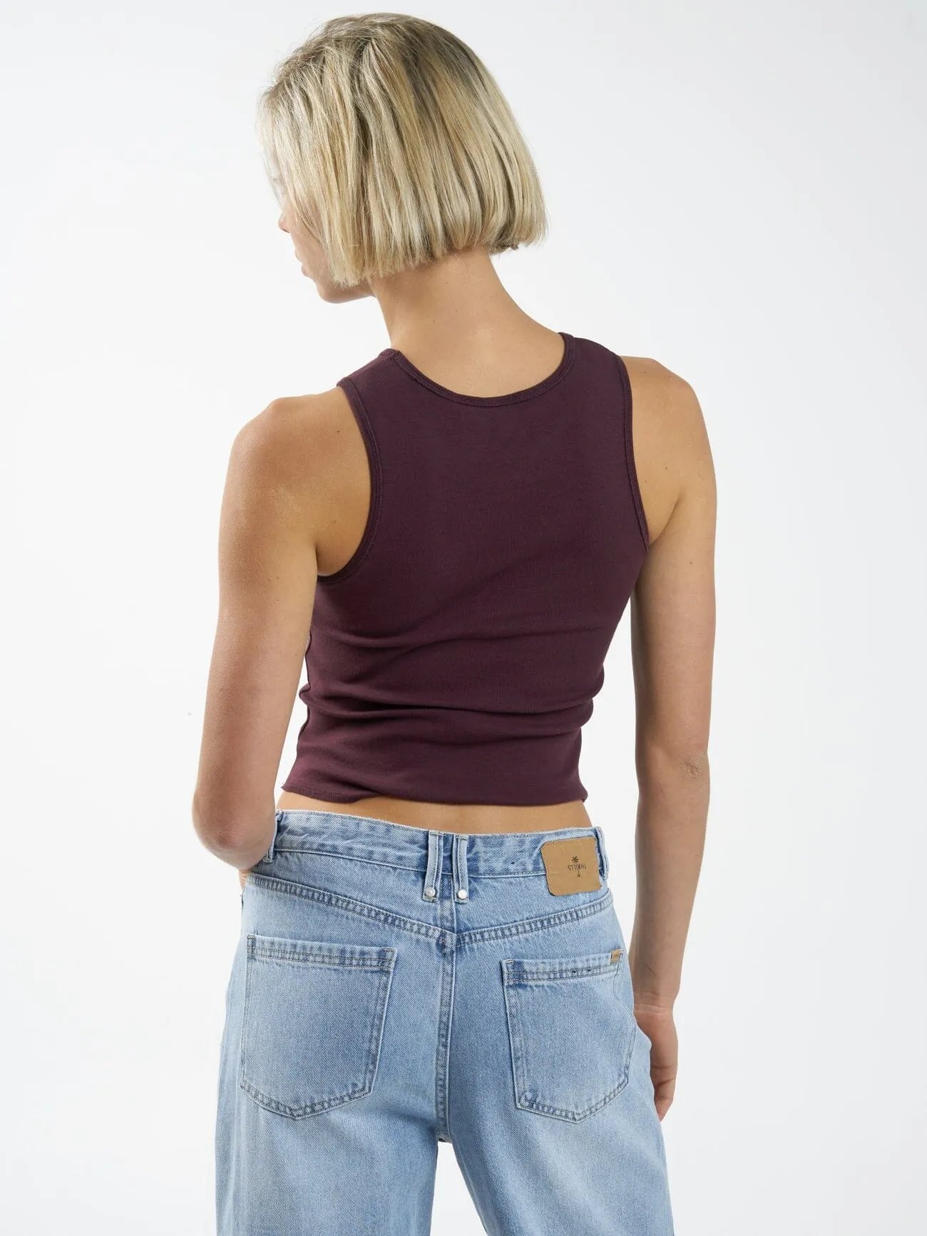 Easy Going Curve Tank - Wine sold by Thrills product image thumbnail 2