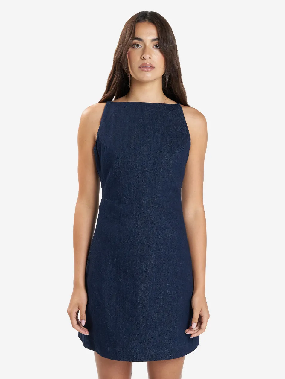 Alessia Denim Mini Dress - Raw Indigo sold by Thrills product image thumbnail 3