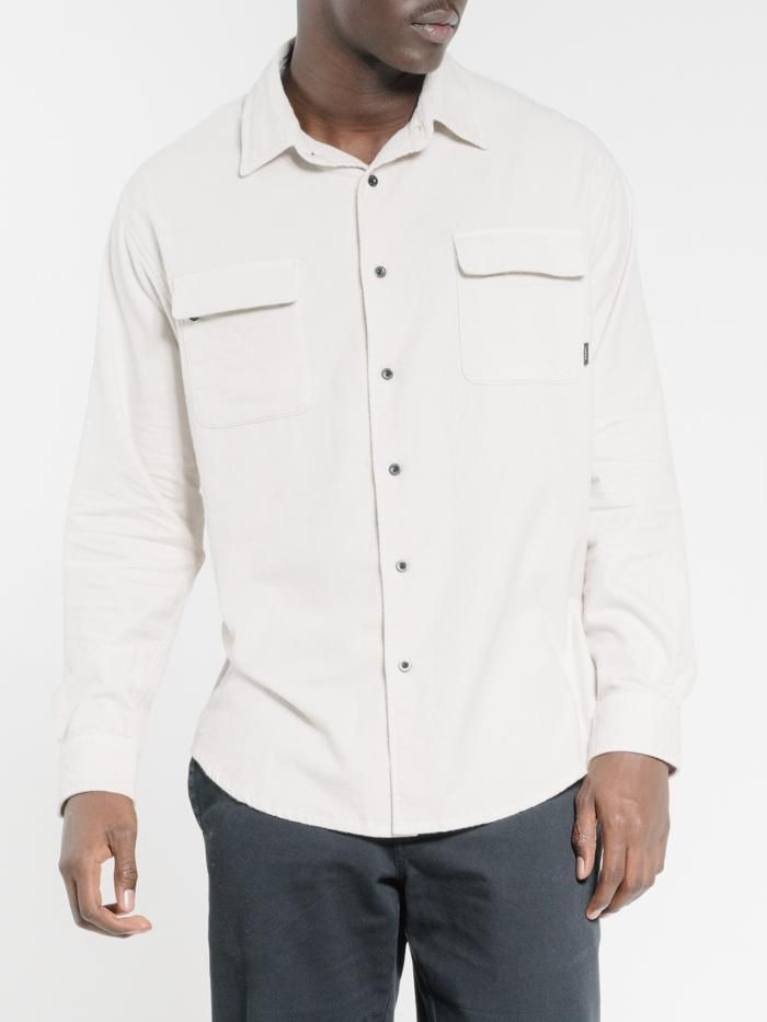 Minimal Thrills Oversized Long Sleeve Shirt - Cement sold by Thrills product image thumbnail 3