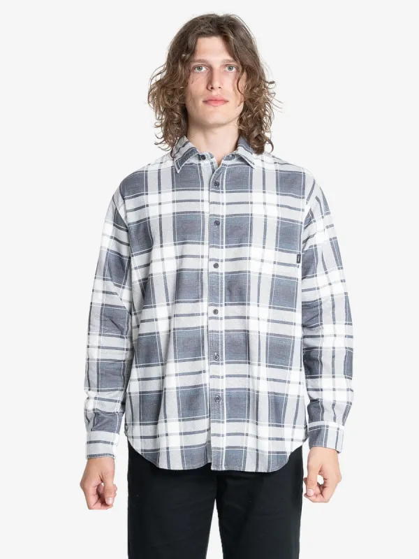 Thrills Union Check Flannel - Dark Charcoal sold by Thrills