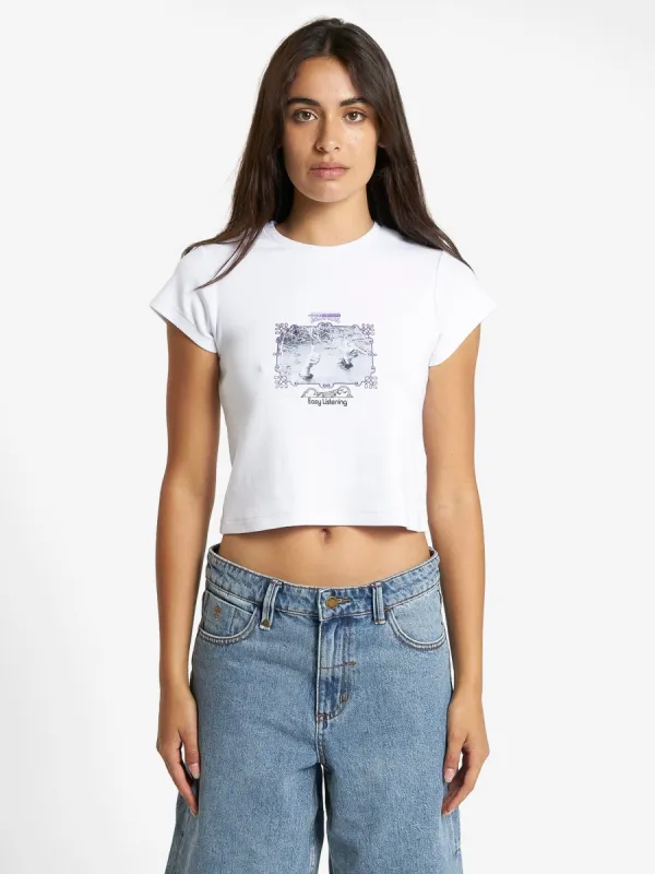 Easy Listening Mini Tee - White sold by Thrills
