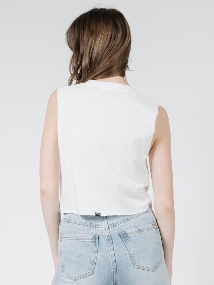 Palmed Thrills Company Crop Muscle - Dirty White sold by Thrills product image thumbnail 2