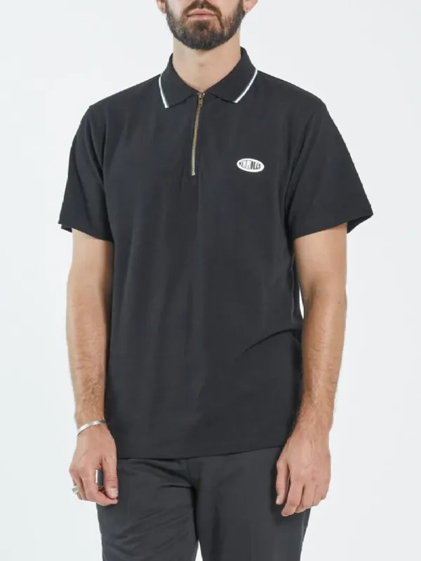 Two Tone Polo - Black sold by Thrills