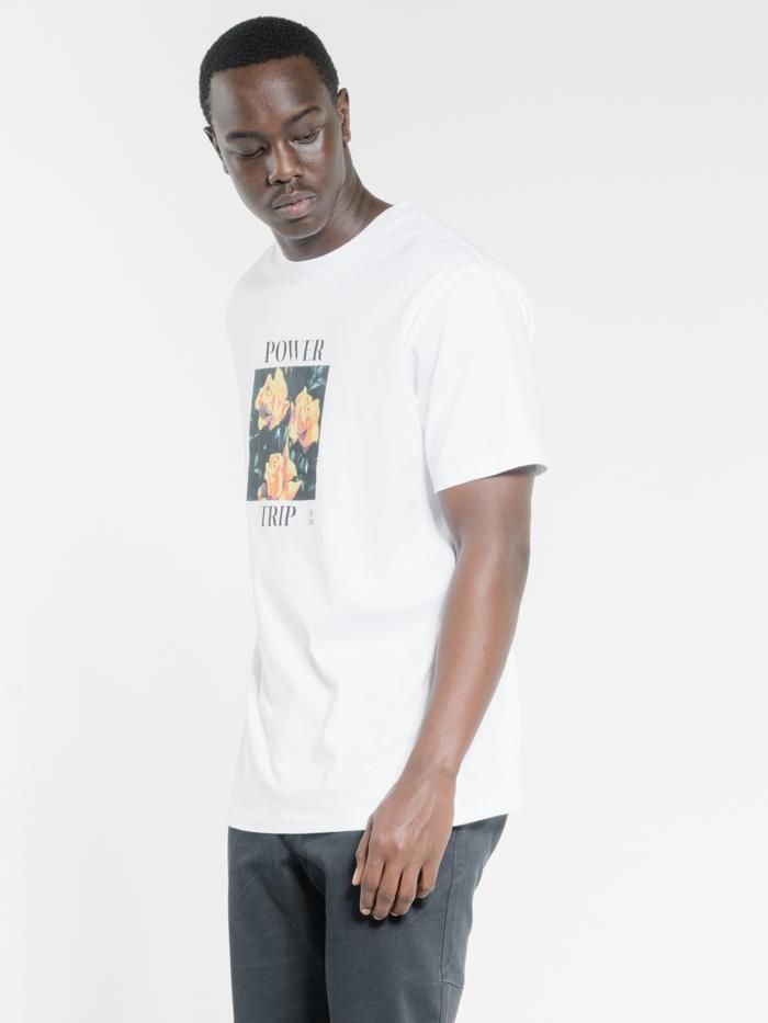 Power Trip Merch Fit Tee - White sold by Thrills product image thumbnail 4