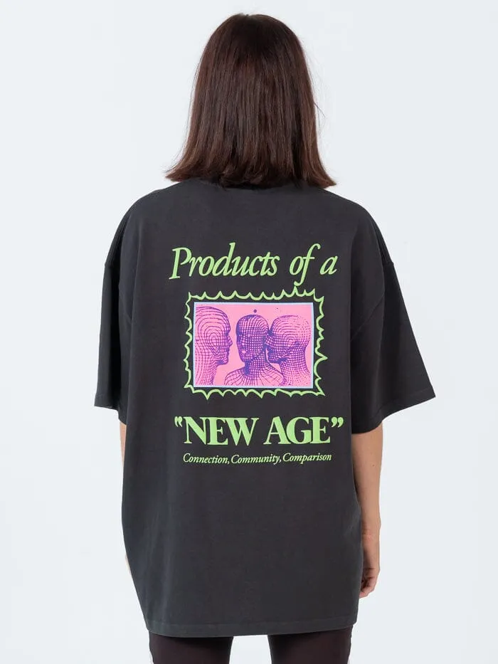 New Age Oversize Heavyweight Tee - Vintage Black Overdye sold by Thrills product image thumbnail 2