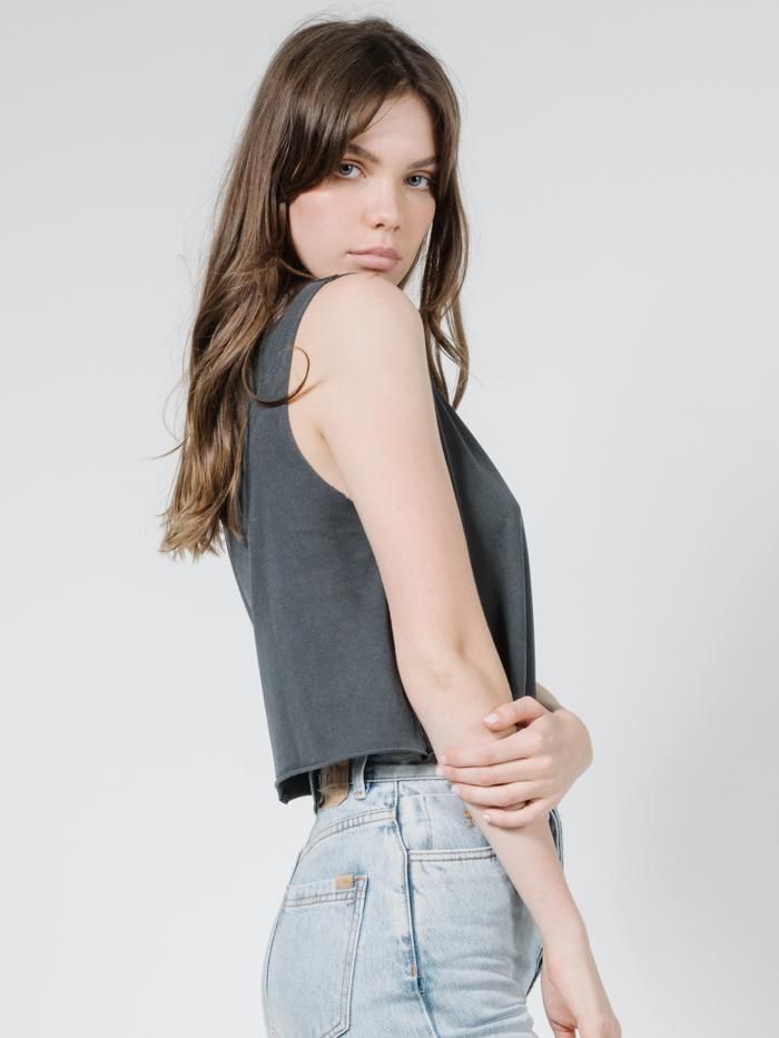 Palmed Thrills Company Crop Muscle - Merch Black sold by Thrills product image thumbnail 3