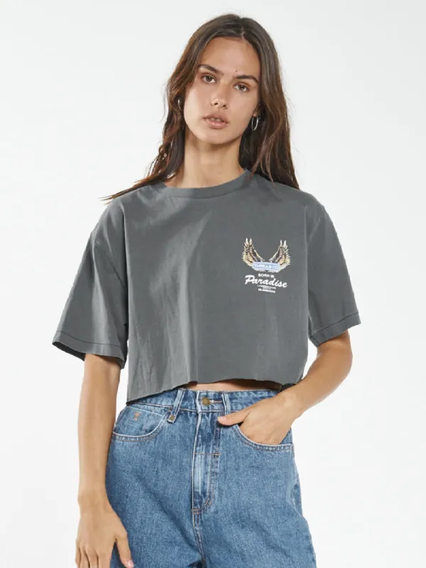 Wings of Paradise Merch Fit Super Crop Tee - Merch Black sold by Thrills