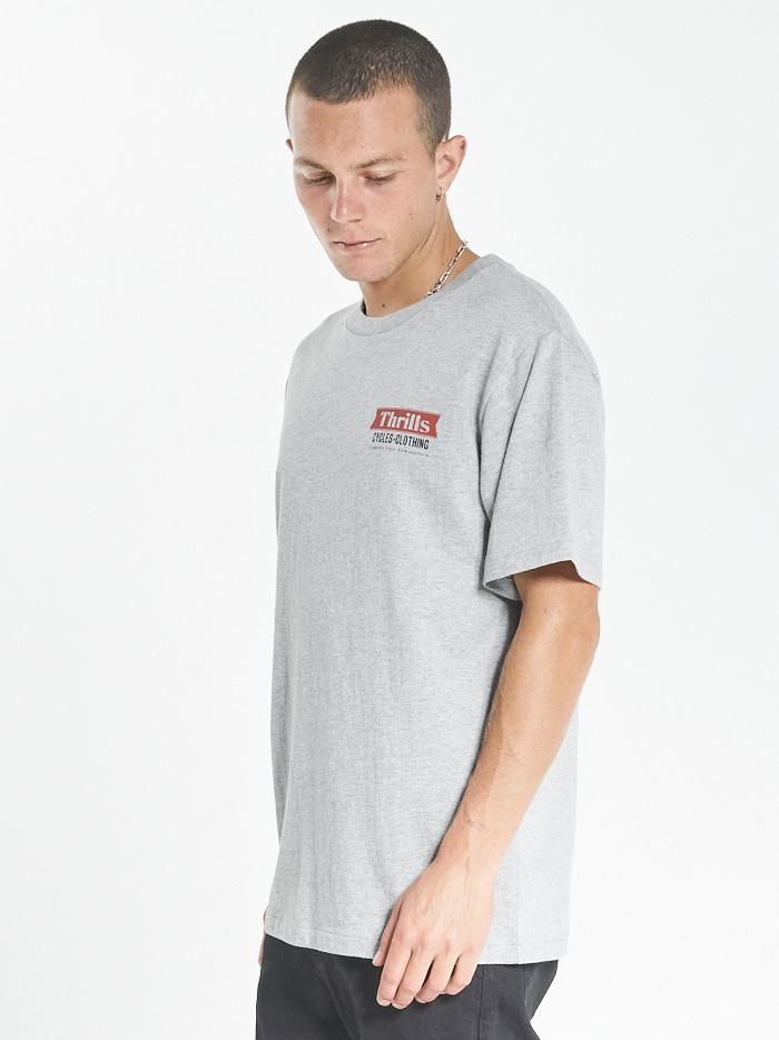 Banner Merch Fit Tee - Grey Marle sold by Thrills product image thumbnail 3