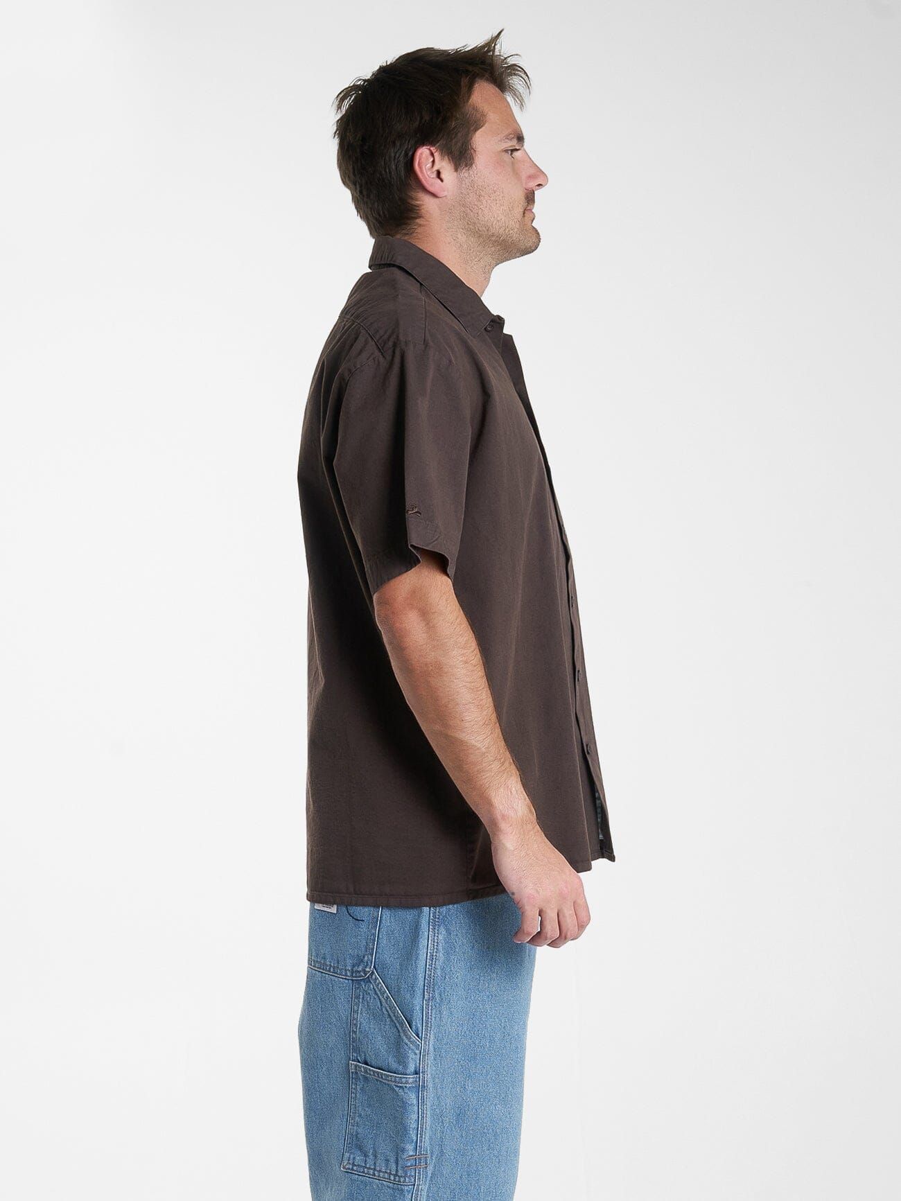 Hard Yakka X Thrills Short Sleeve Shirt - Postal Brown sold by Thrills product image thumbnail 4